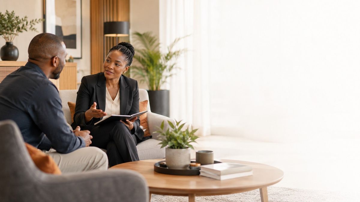 An Andersons adviser in a one-on-one consultation with a client